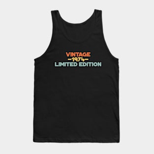 Vintage 1974 Limited Edition Sunset 50th Birthday Tank Top